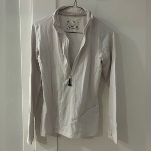 Winter Underlayer White 3/4 Zip Jacket